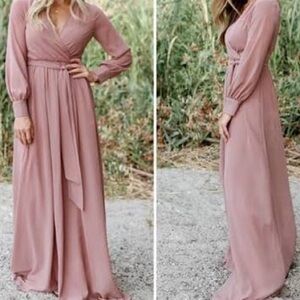 Baltic Born Elegant Mauve Wrap Dress